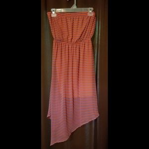 Orange & Blue Halter Dress